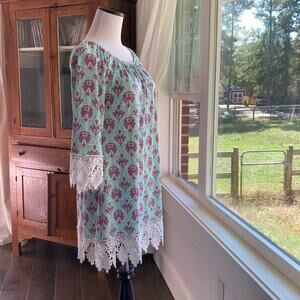 2B Together Mint Green & Pink Pullover Dress, S